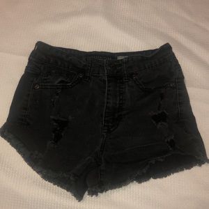 (2/$30) BLACK RIPPED HIGH WAISTED SHORTS SIZE 00!